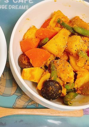 時短！和風野菜ミックスで簡単カレー粉炒め-レシピのメイン写真