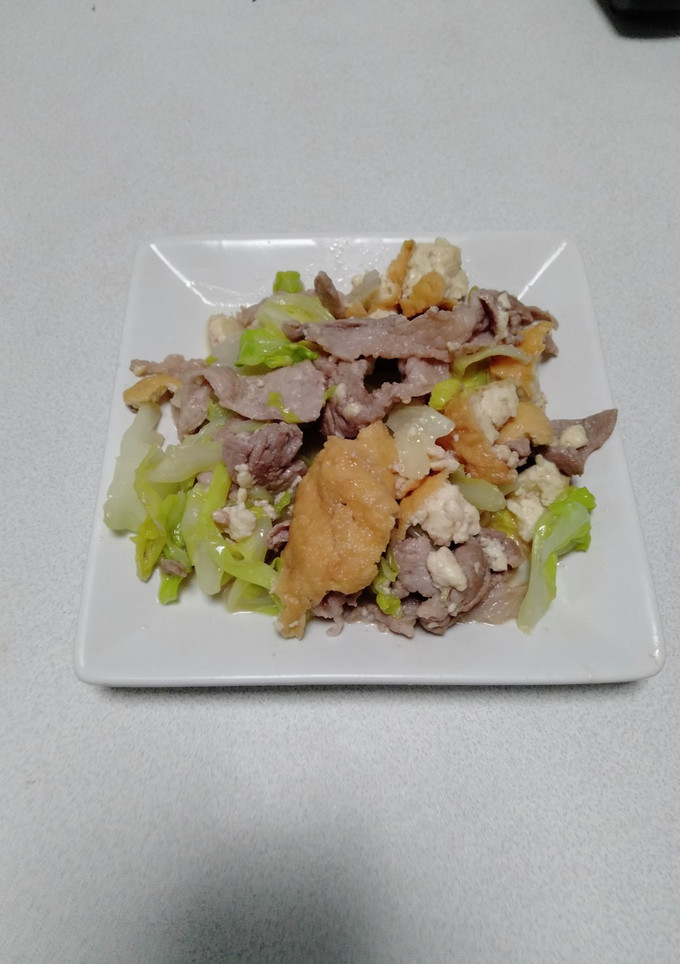 厚揚げでｶｻ増し♪豚肉のバタぽん炒め-レシピのメイン写真