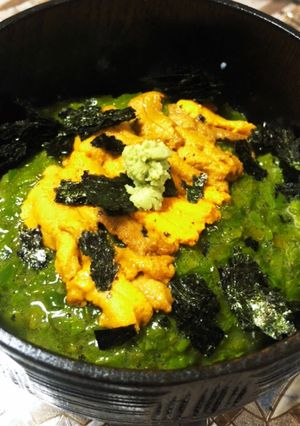 低糖質ごはんのウニめかぶ丼　-レシピのメイン写真