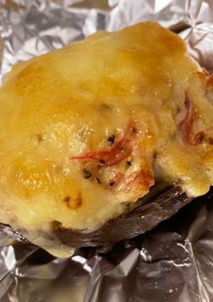 簡単低糖質！アボカドのカニマヨチーズ焼き-レシピのメイン写真