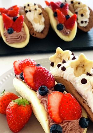 レンジで♬片手で食べるオムレットケーキ-レシピのメイン写真