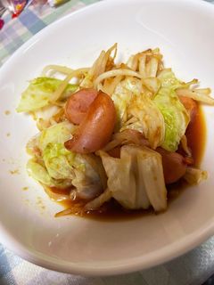 キャベツとウインナー簡単炒め-レシピのメイン写真