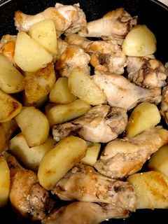 手羽元とじゃがいもの揚げ焼き-レシピのメイン写真