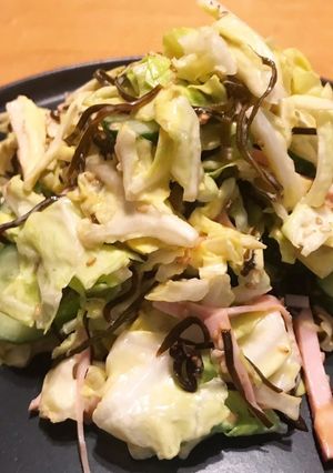 塩昆布と春キャベツのマヨ和え-レシピのメイン写真