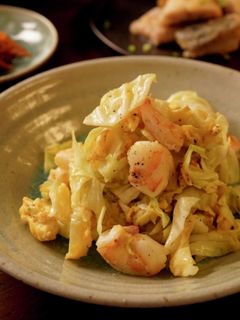 えびとキャベツのブラックペッパー卵炒め-レシピのメイン写真