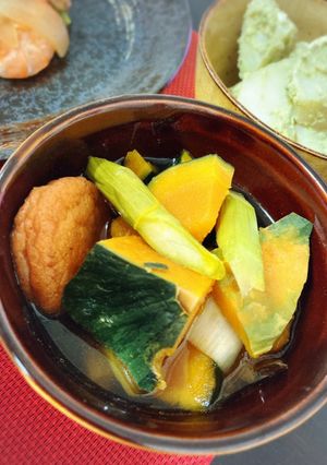 南瓜とアスパラガスの煮物-レシピのメイン写真