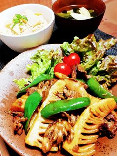 たけのこと牛肉のオイスターソース炒め-レシピのメイン写真