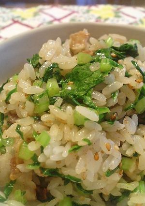 大根の葉おこわ-レシピのメイン写真
