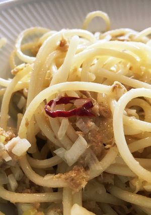サバ＆ネギパスタ　ペペロンチーノ風-レシピのメイン写真