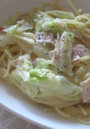 カルボナーラ風♪ハムとキャベツのパスタ-レシピのメイン写真