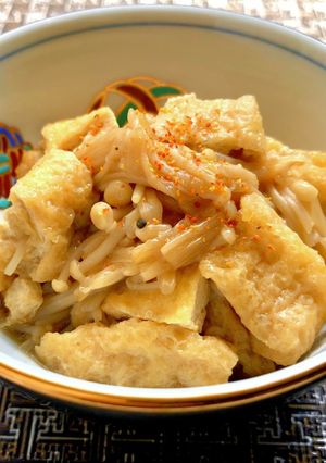 すぐ出来る♪油揚げとえのきのサッと煮-レシピのメイン写真