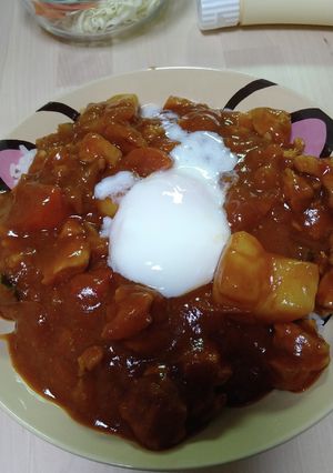 グリル野菜のトマトカレー温玉乗せ♡-レシピのメイン写真