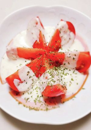 １分でできる！ハムとトマトのサラダ-レシピのメイン写真