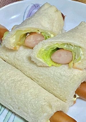 春キャベツとソーセージのロールサンド-レシピのメイン写真