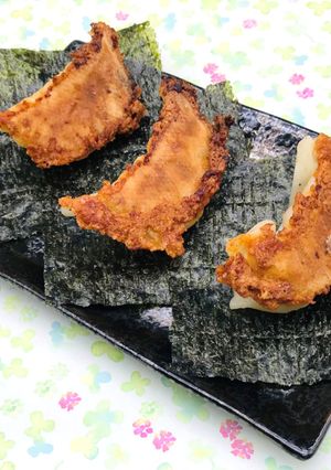 簡単チーズ羽根付き餃子～海苔を添えて～-レシピのメイン写真