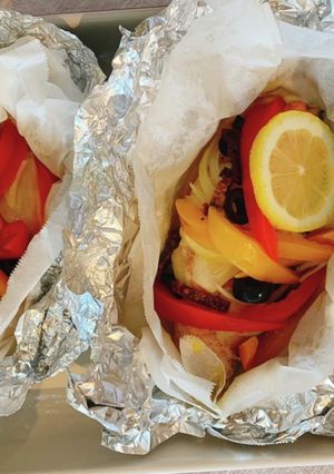 サーモンの紙包み焼き-レシピのメイン写真