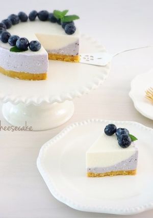 簡単♡ブルーベリー豆腐レアチーズケーキ-レシピのメイン写真