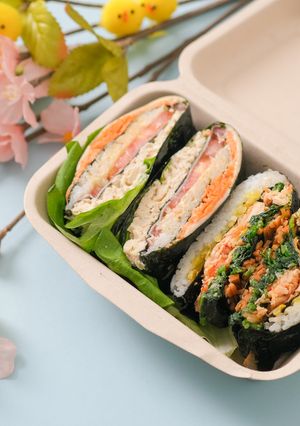 折りたたみおにぎらず風のお手軽キンパ♪-レシピのメイン写真