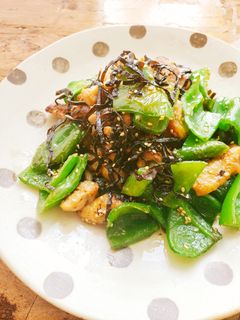 ピーマンと鶏肉の塩こんぶ炒め-レシピのメイン写真