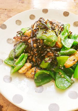 ピーマンと鶏肉の塩こんぶ炒め-レシピのメイン写真