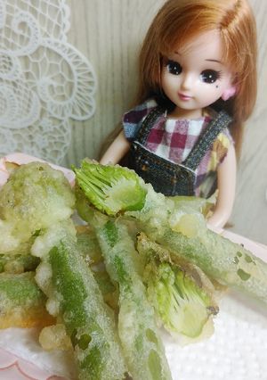 リカちゃん♡ねぎぼうずの天ぷらꕤ*｡ﾟ-レシピのメイン写真