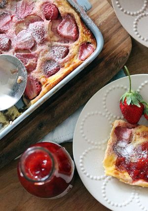 ヨーグルトで作る苺のクラフティ-レシピのメイン写真