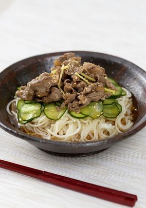 牛しゃぶの冷やしうーめん-レシピのメイン写真
