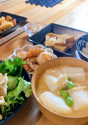 ふわっとはんぺんのおかず味噌汁-レシピのメイン写真