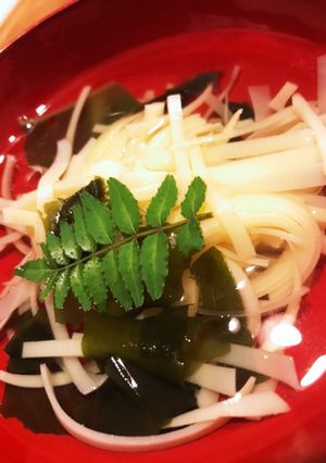 姫皮で我が家の料亭風おすまし-レシピのメイン写真
