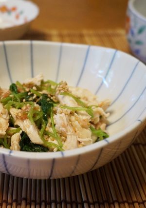 さっぱり☆鶏むね肉と三つ葉の梅干和え-レシピのメイン写真