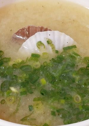 ホタテ稚貝の味噌汁-レシピのメイン写真