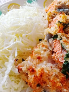 油で揚げない!!鮭の青じそチーズフライ♡-レシピのメイン写真