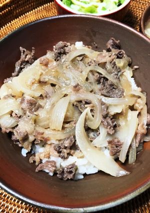材料2つ♪新玉ねぎの牛丼-レシピのメイン写真