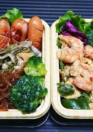 【夫婦弁当21】エビ卵と白滝の金平-レシピのメイン写真