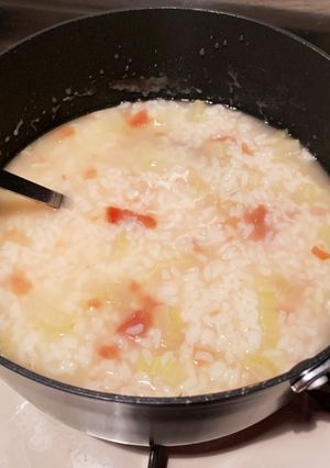 セロリと梅干しのお粥-レシピのメイン写真