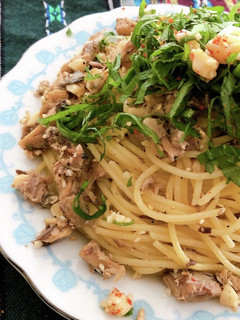鯖缶ガーリックパスタ-レシピのメイン写真