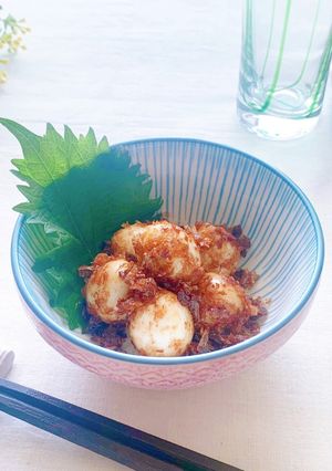 【家つま】うずらの卵のおかかバター醤油♪-レシピのメイン写真