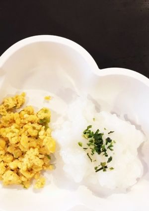 【離乳食中期】スナップエンドウの炒り卵-レシピのメイン写真