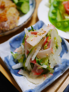 鯨ベーコンと大根きゅうりの和えもの-レシピのメイン写真