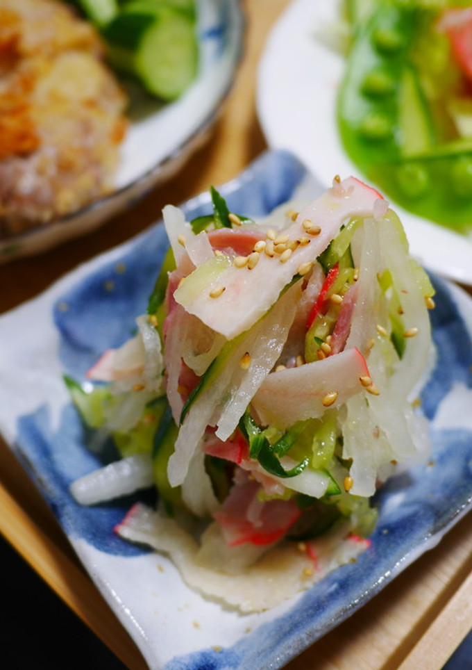 鯨ベーコンと大根きゅうりの和えもの-レシピのメイン写真
