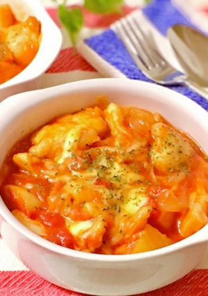 柔らか鶏胸肉の簡単☆じゃがチーズトマト煮-レシピのメイン写真