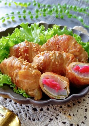 新しい☆梅チーズ入り☆だいこん肉巻き-レシピのメイン写真