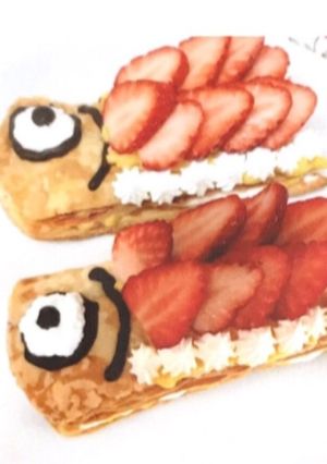 鯉のぼりのいちごパイ-レシピのメイン写真