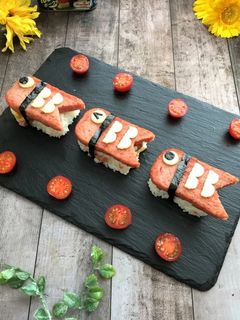 こどもの日に!鯉のぼり風スパムおにぎり-レシピのメイン写真