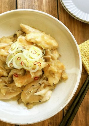 簡単♪やわらか鶏胸肉のさっぱりおろし煮-レシピのメイン写真