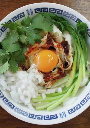刀削麺で油そば-レシピのメイン写真