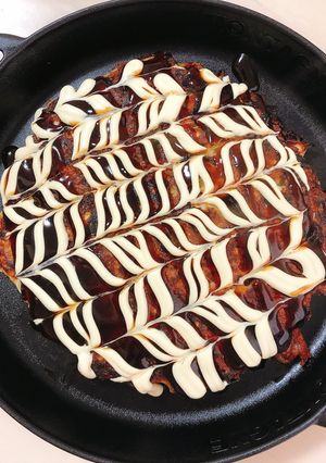 長芋でヘルシー☆ふわとろお好み焼き-レシピのメイン写真