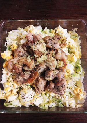 簡単☆春キャベツと鶏肉の温サラダ-レシピのメイン写真