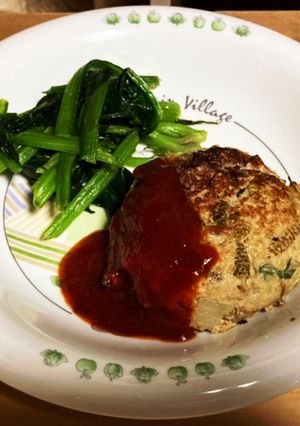 ツクシと豚肉のハンバーグ-レシピのメイン写真