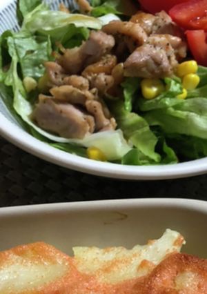 サラダ‪α‬チキン生姜焼き-レシピのメイン写真